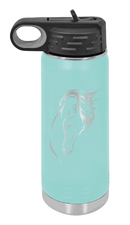Horse 2 - 20oz Water Bottle Laser Engraved - Image 15