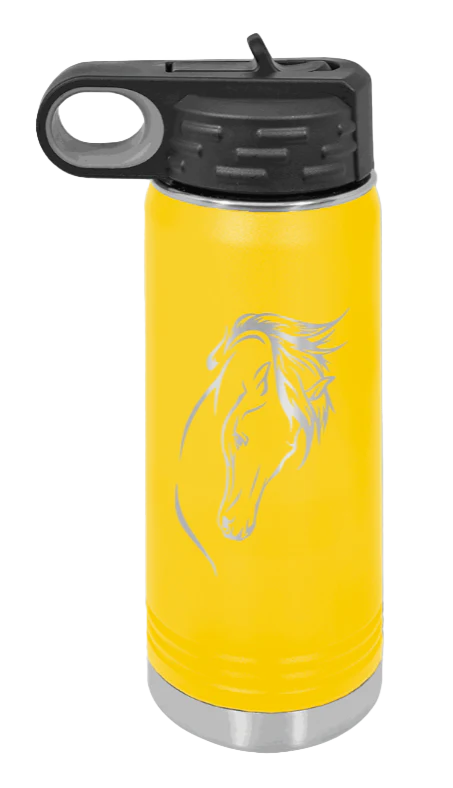 Horse 2 - 20oz Water Bottle Laser Engraved - Image 17