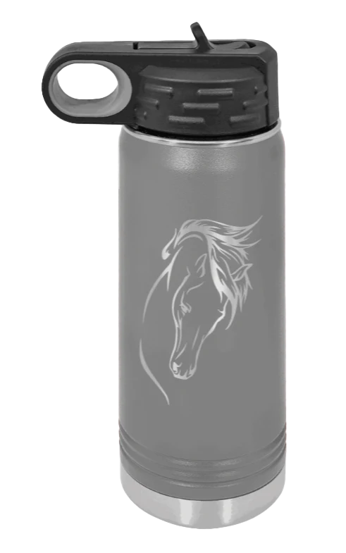 Horse 2 - 20oz Water Bottle Laser Engraved - Image 4