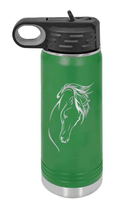Horse 2 - 20oz Water Bottle Laser Engraved - Image 5