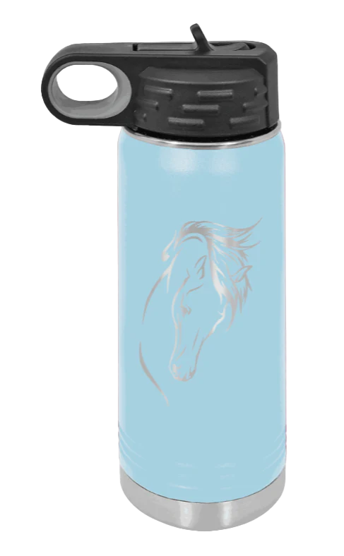 Horse 2 - 20oz Water Bottle Laser Engraved - Image 6
