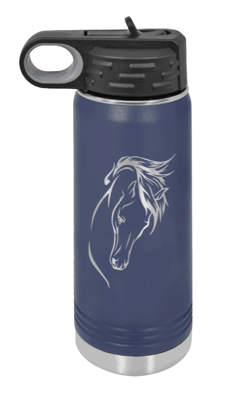 Horse 2 - 20oz Water Bottle Laser Engraved - Image 9