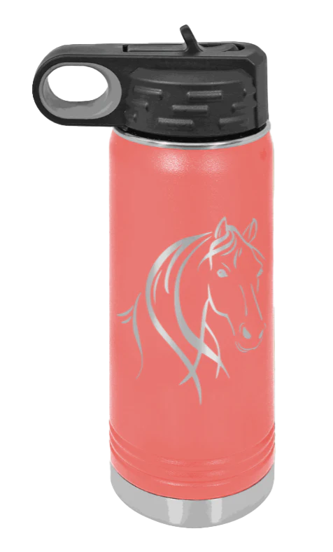 Horse - 20oz Water Bottle Laser Engraved - Image 3