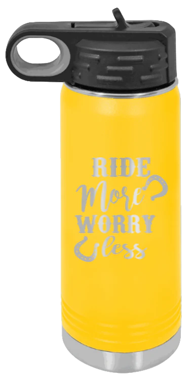 Ride More Worry Less - 20oz Mug Laser Engraved - Image 17