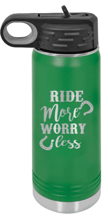 Ride More Worry Less - 20oz Mug Laser Engraved - Image 5