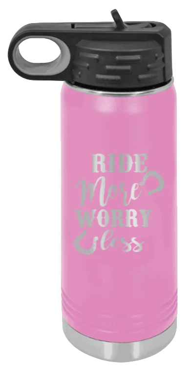 Ride More Worry Less - 20oz Mug Laser Engraved - Image 7