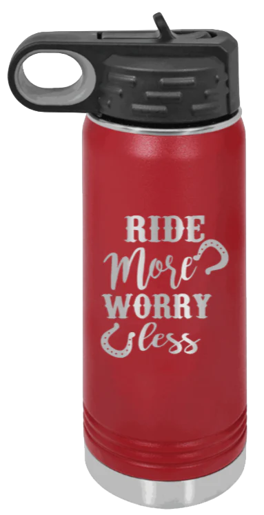 Ride More Worry Less - 20oz Mug Laser Engraved - Image 8