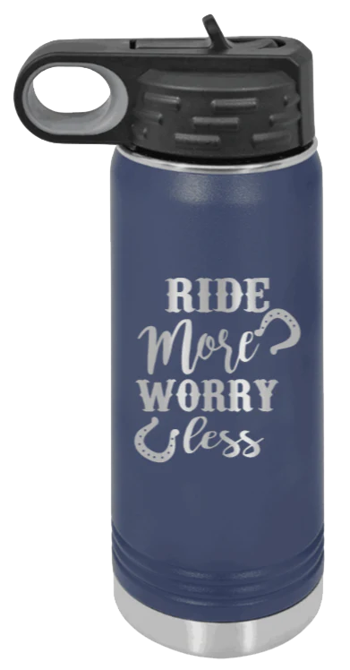 Ride More Worry Less - 20oz Mug Laser Engraved - Image 9