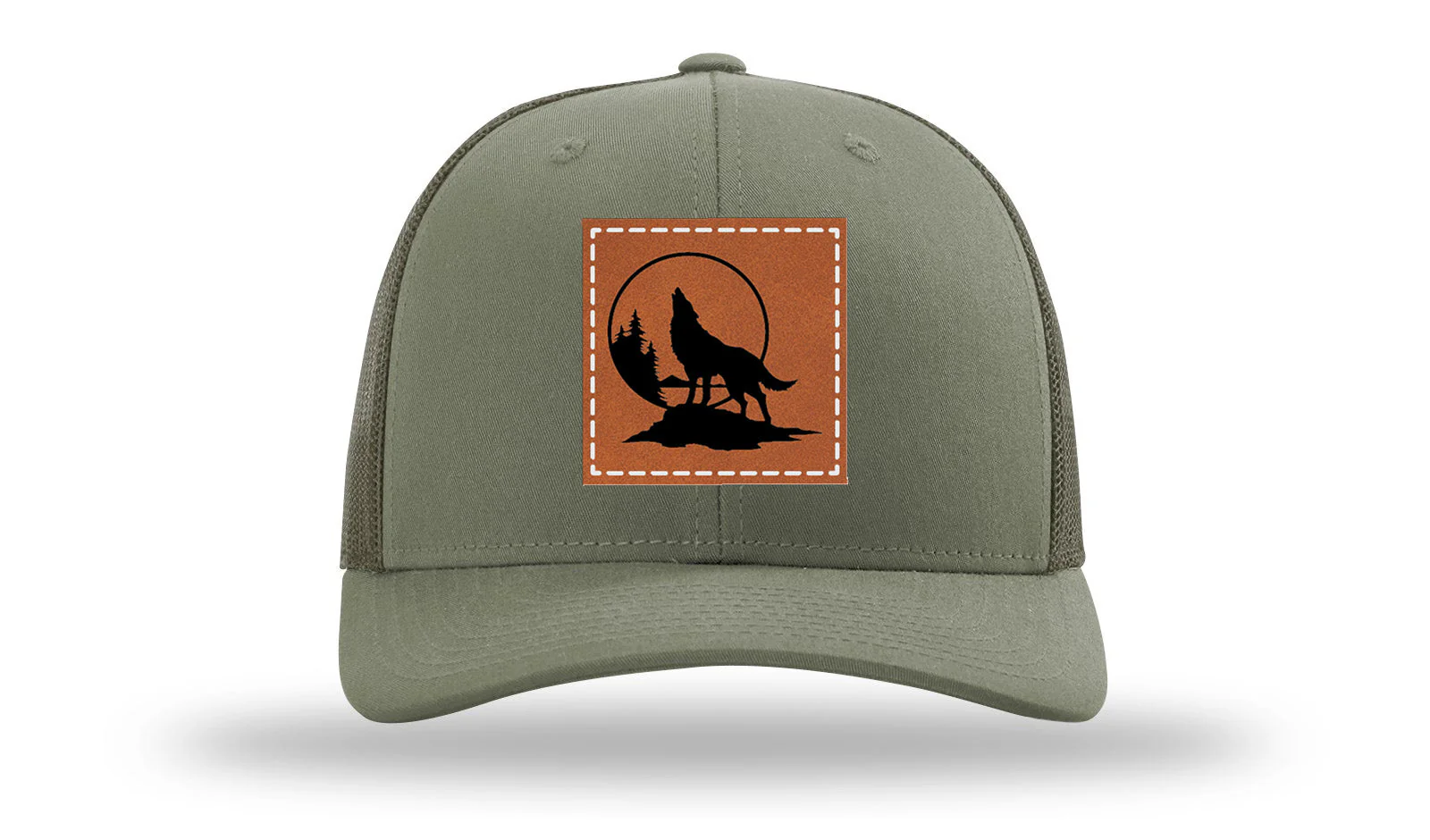 Wolf Leather Patch Richardson 112 Hat - Image 3