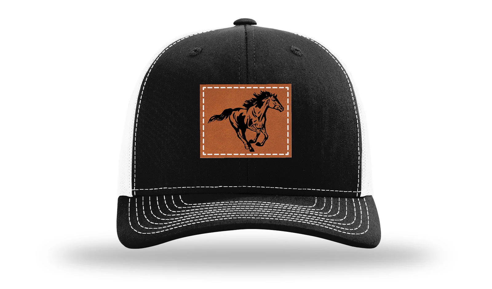 Horse 3 Leather Patch Richardson 112 Hat - Image 7