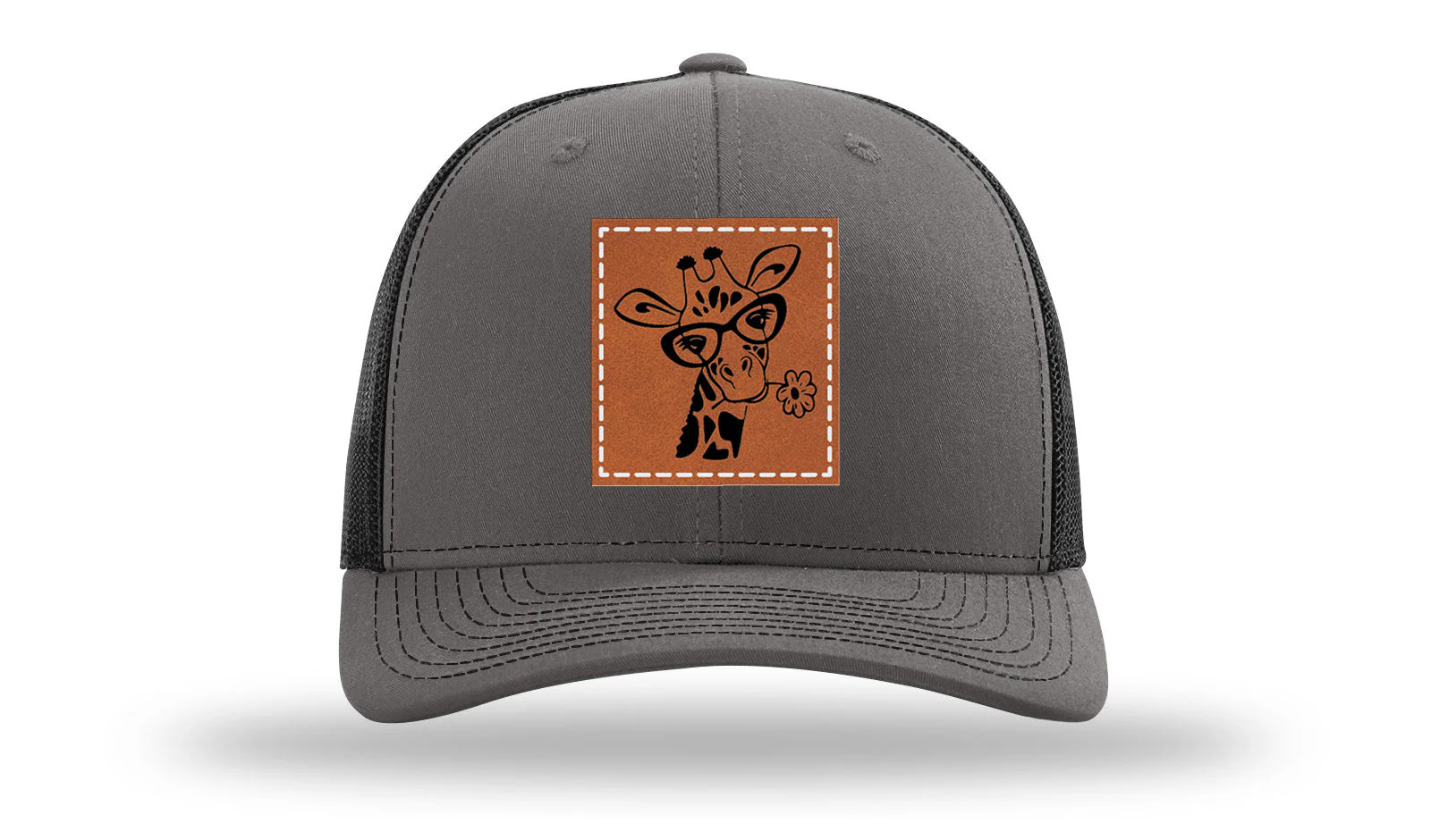Giraffe with Daisy Leather Patch Richardson 112 Hat - Image 11