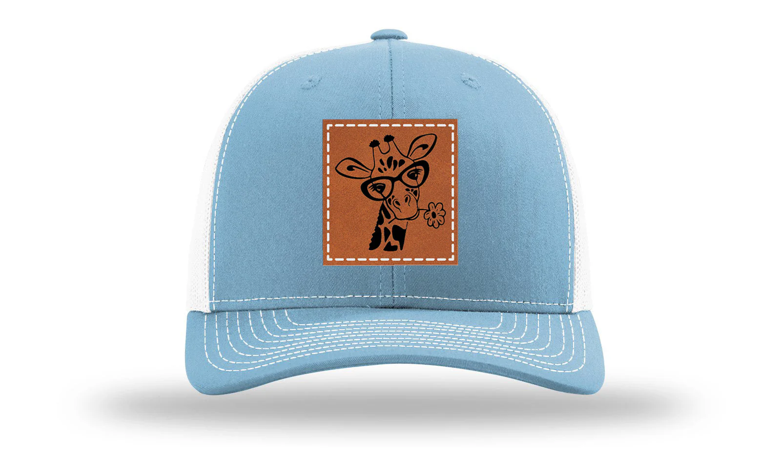 Giraffe with Daisy Leather Patch Richardson 112 Hat - Image 19