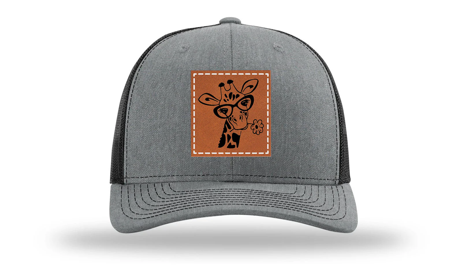 Giraffe with Daisy Leather Patch Richardson 112 Hat - Image 20