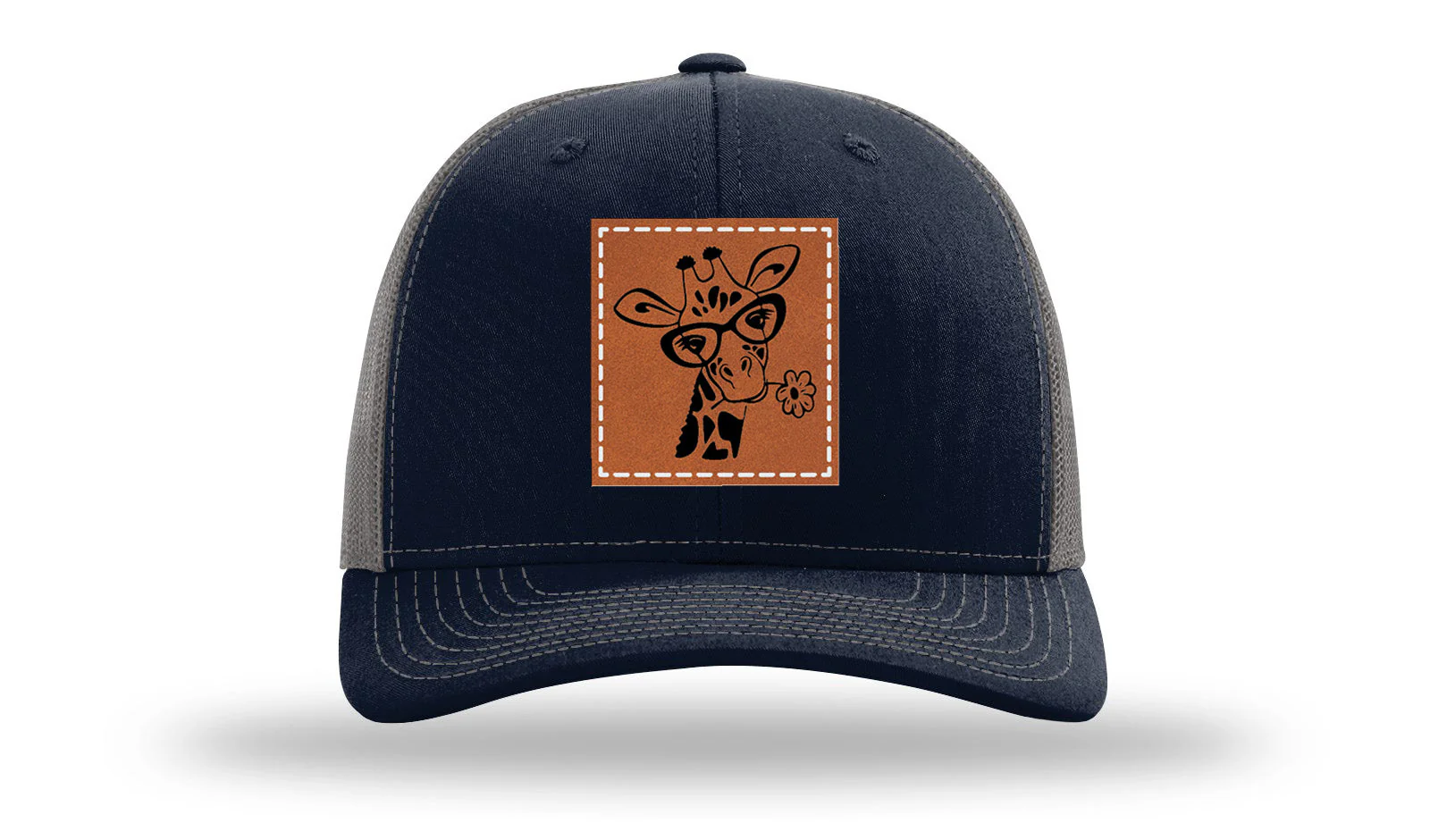 Giraffe with Daisy Leather Patch Richardson 112 Hat - Image 27