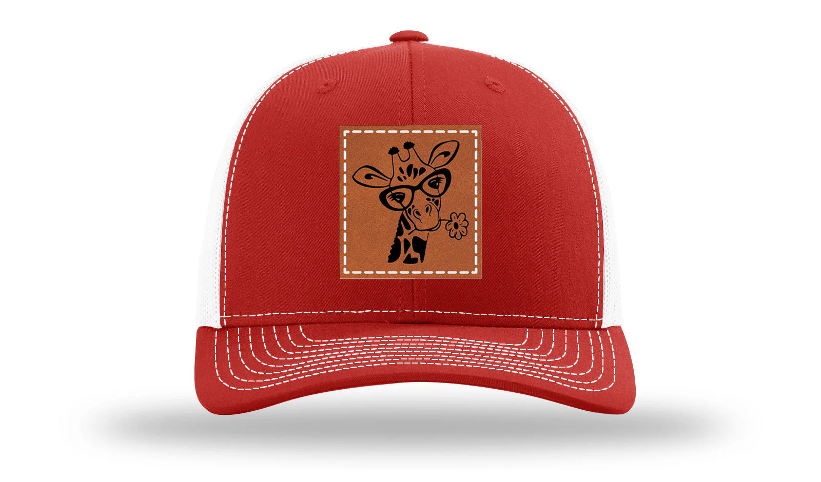 Giraffe with Daisy Leather Patch Richardson 112 Hat - Image 31