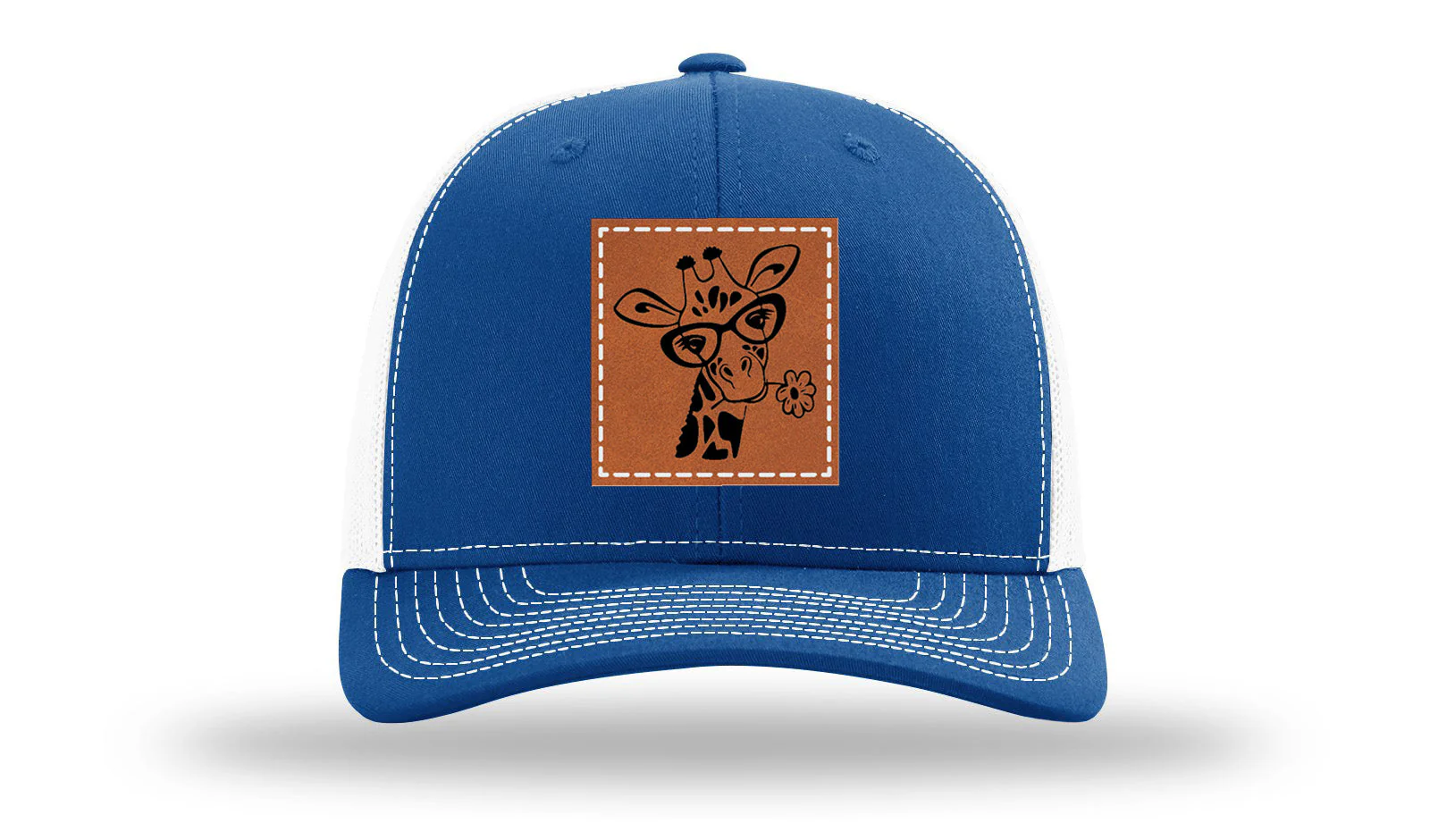 Giraffe with Daisy Leather Patch Richardson 112 Hat - Image 32