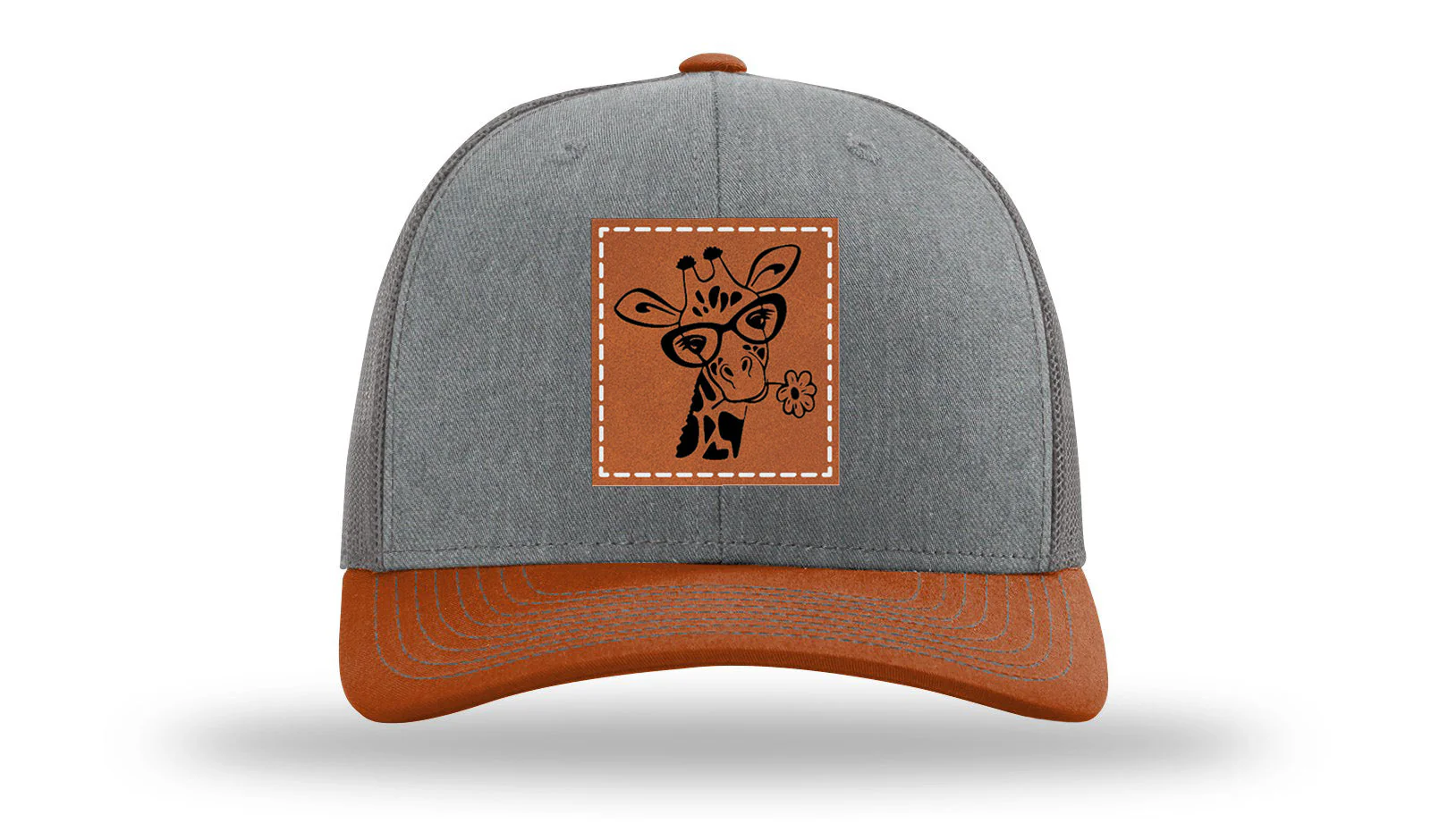 Giraffe with Daisy Leather Patch Richardson 112 Hat - Image 39