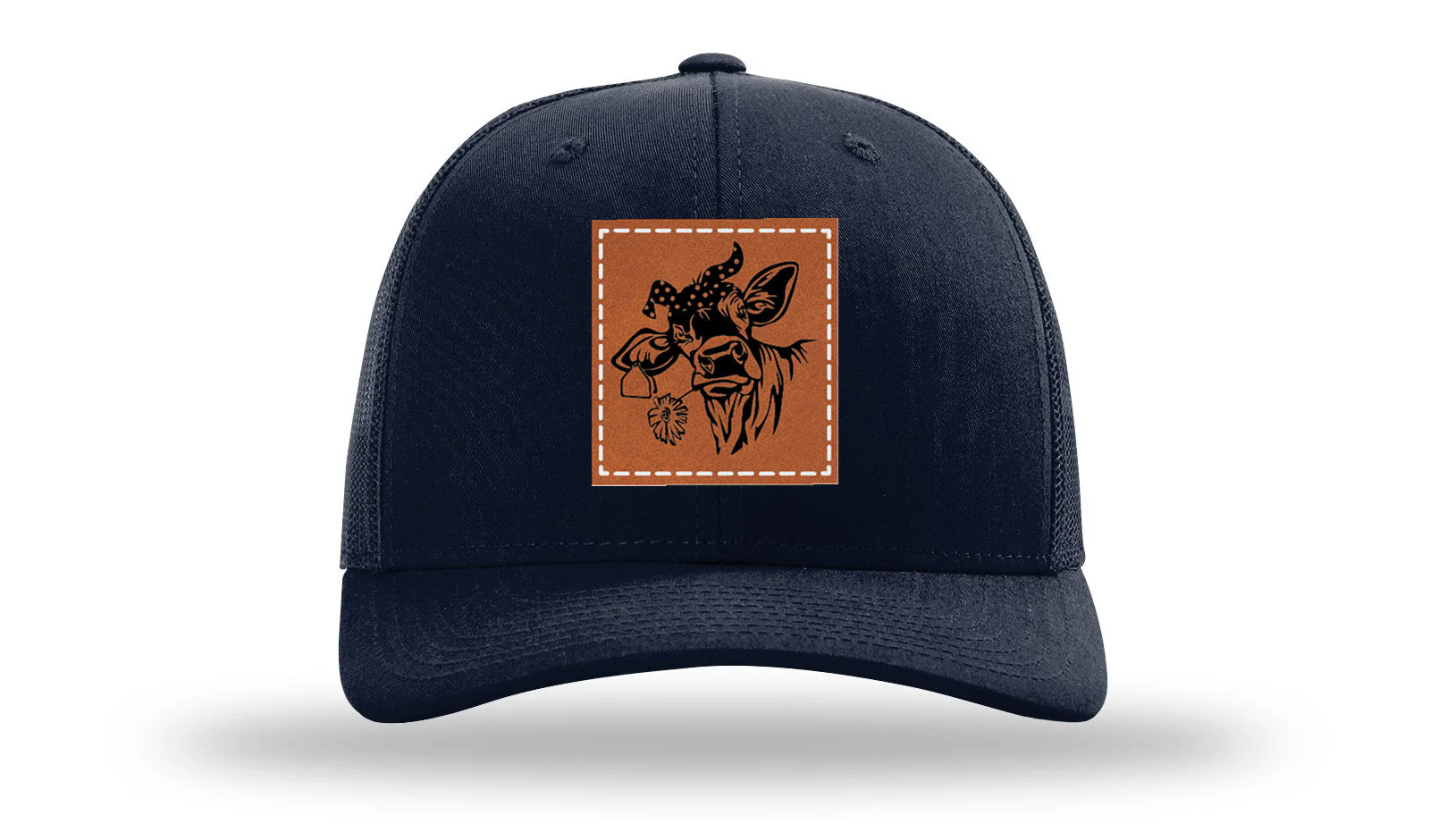 Sassy Cow with Bandana Leather Patch Richardson 112 Hat - Image 4