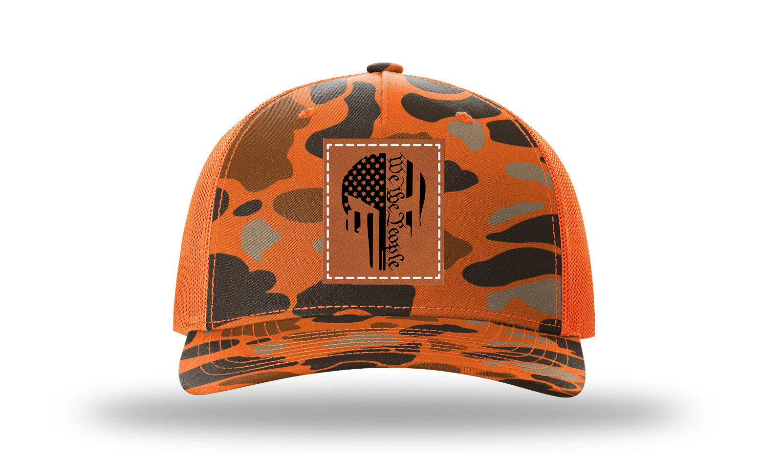 Punisher We The People Leather Patch Richardson 112PFP Hat - Image 3