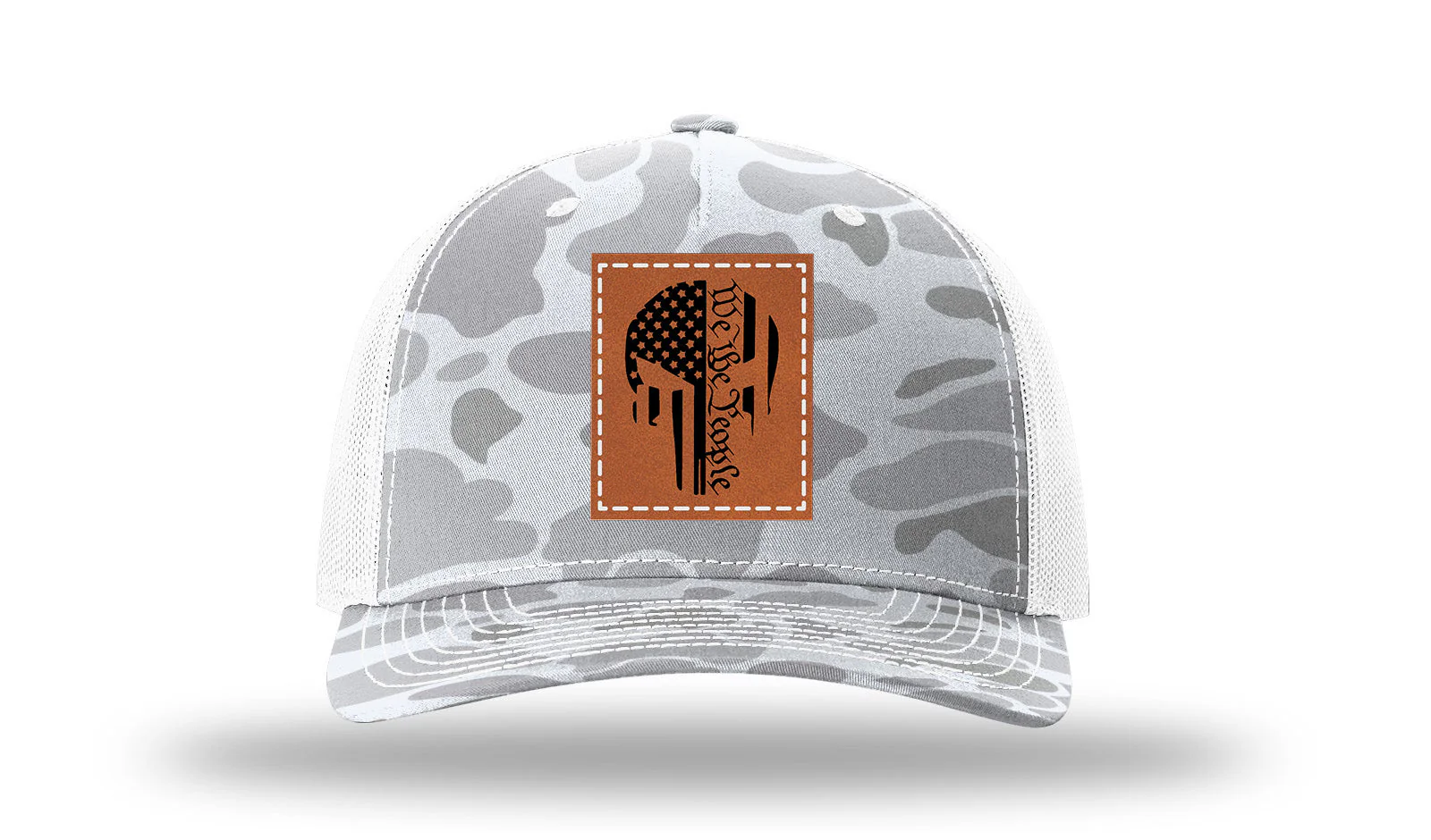 Punisher We The People Leather Patch Richardson 112PFP Hat - Image 4