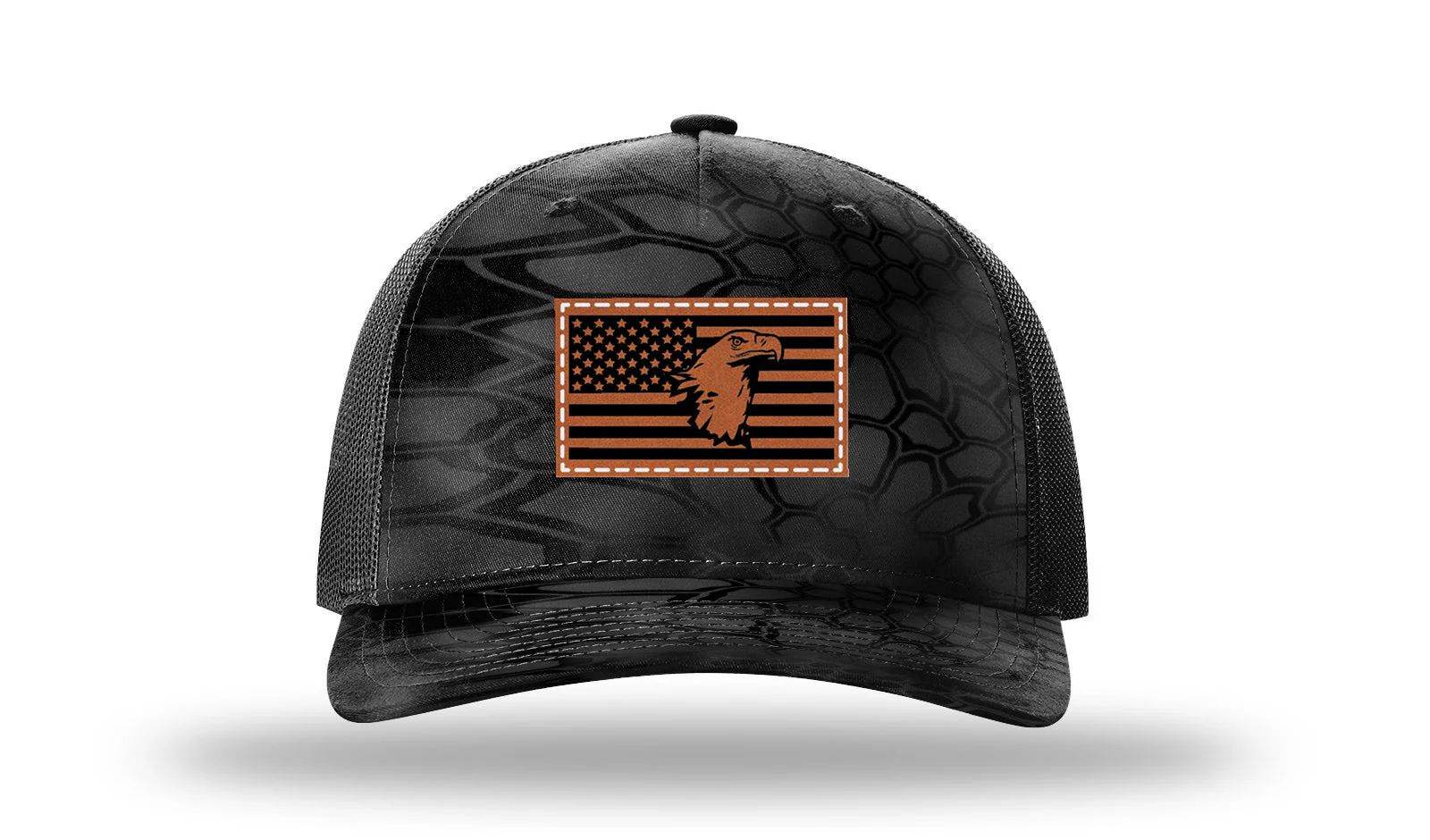 Eagle Flag Leather Patch Richardson 112PFP Hat - Image 10
