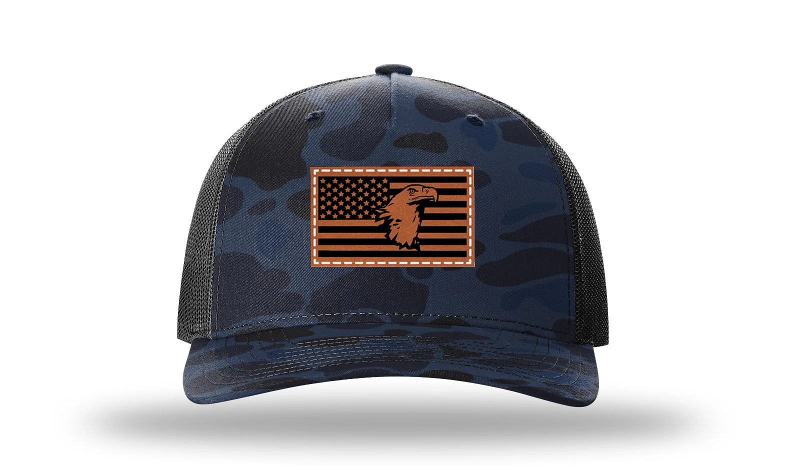 Eagle Flag Leather Patch Richardson 112PFP Hat - Image 11