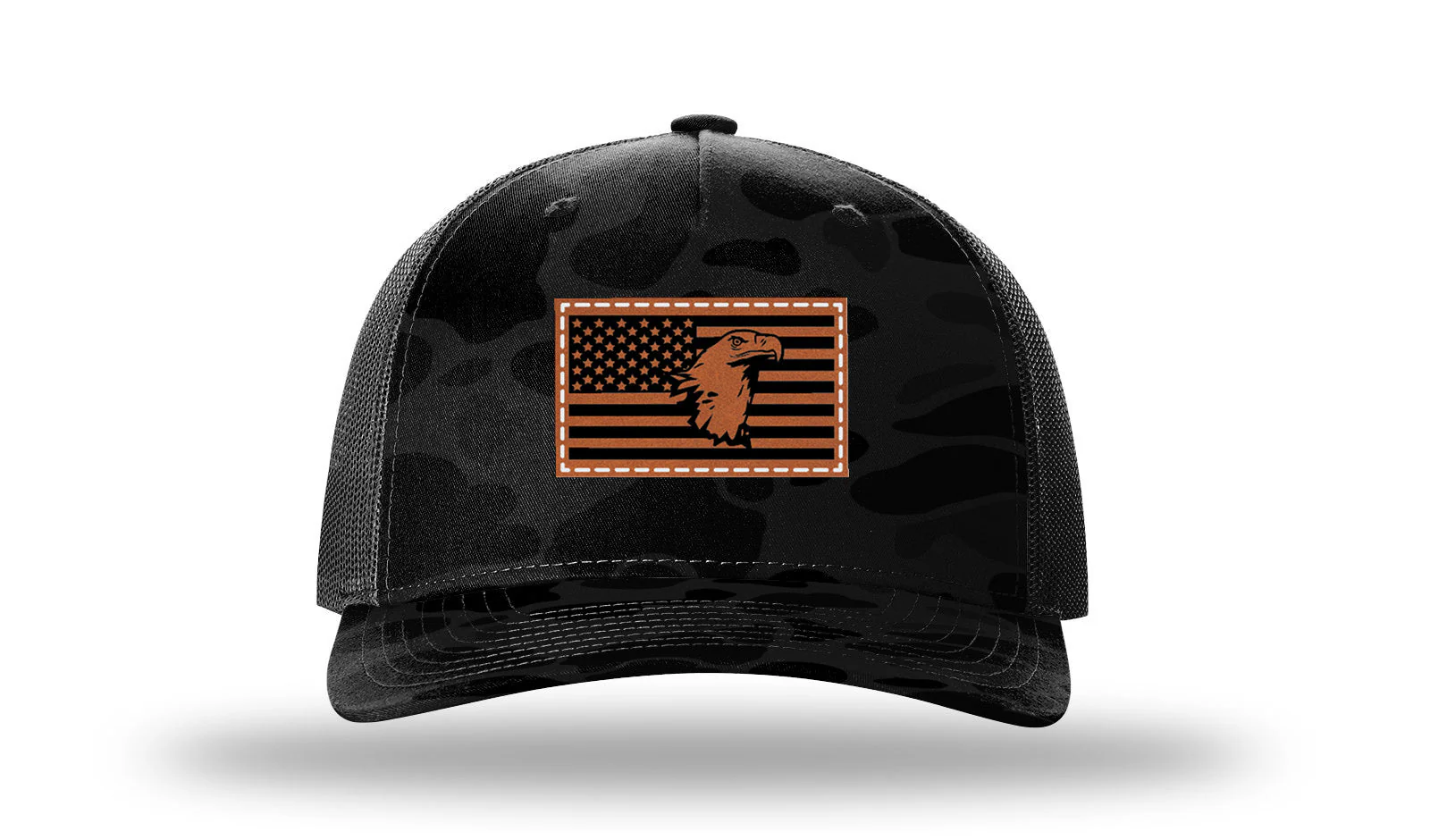 Eagle Flag Leather Patch Richardson 112PFP Hat - Image 15