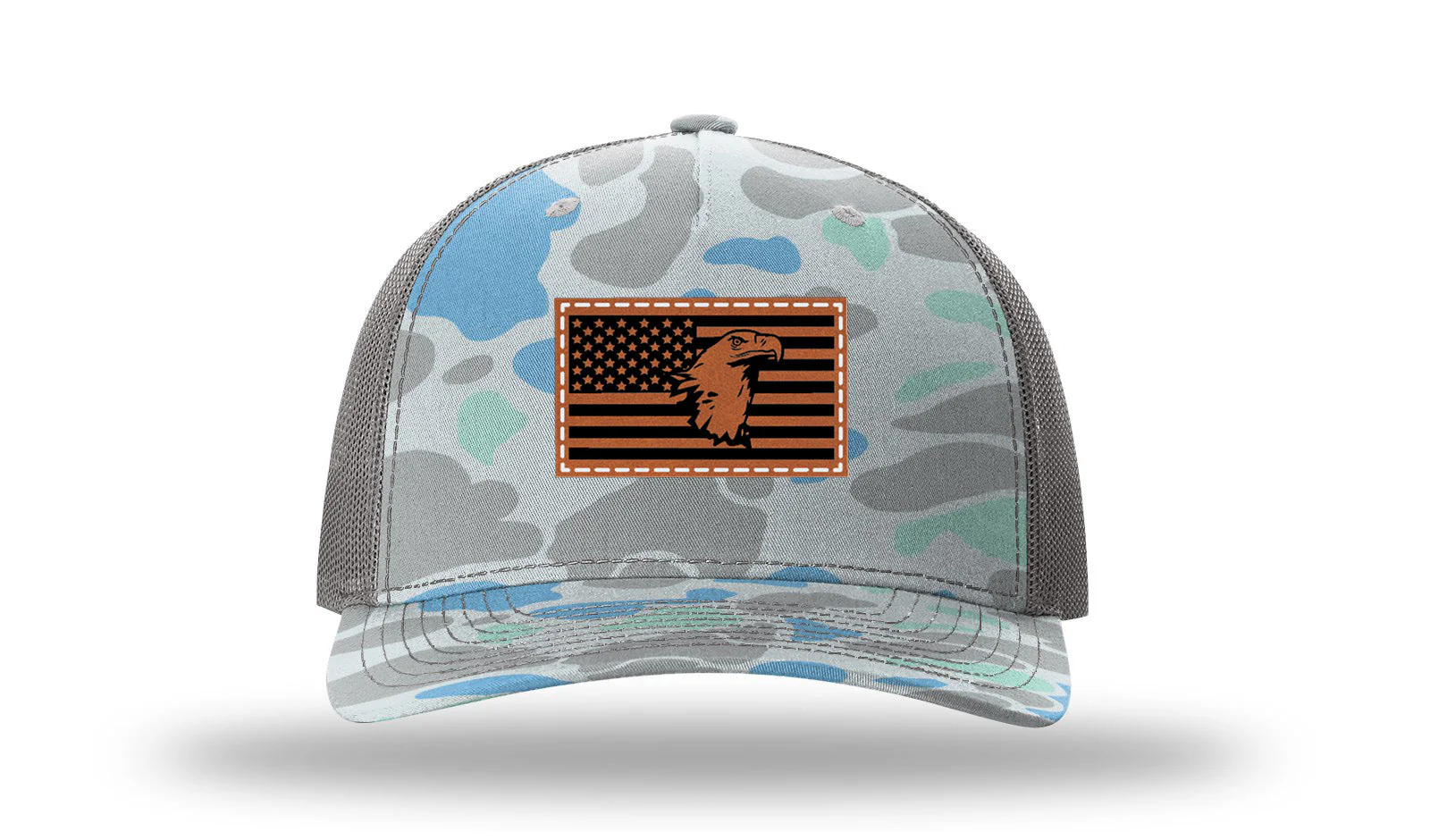 Eagle Flag Leather Patch Richardson 112PFP Hat - Image 16