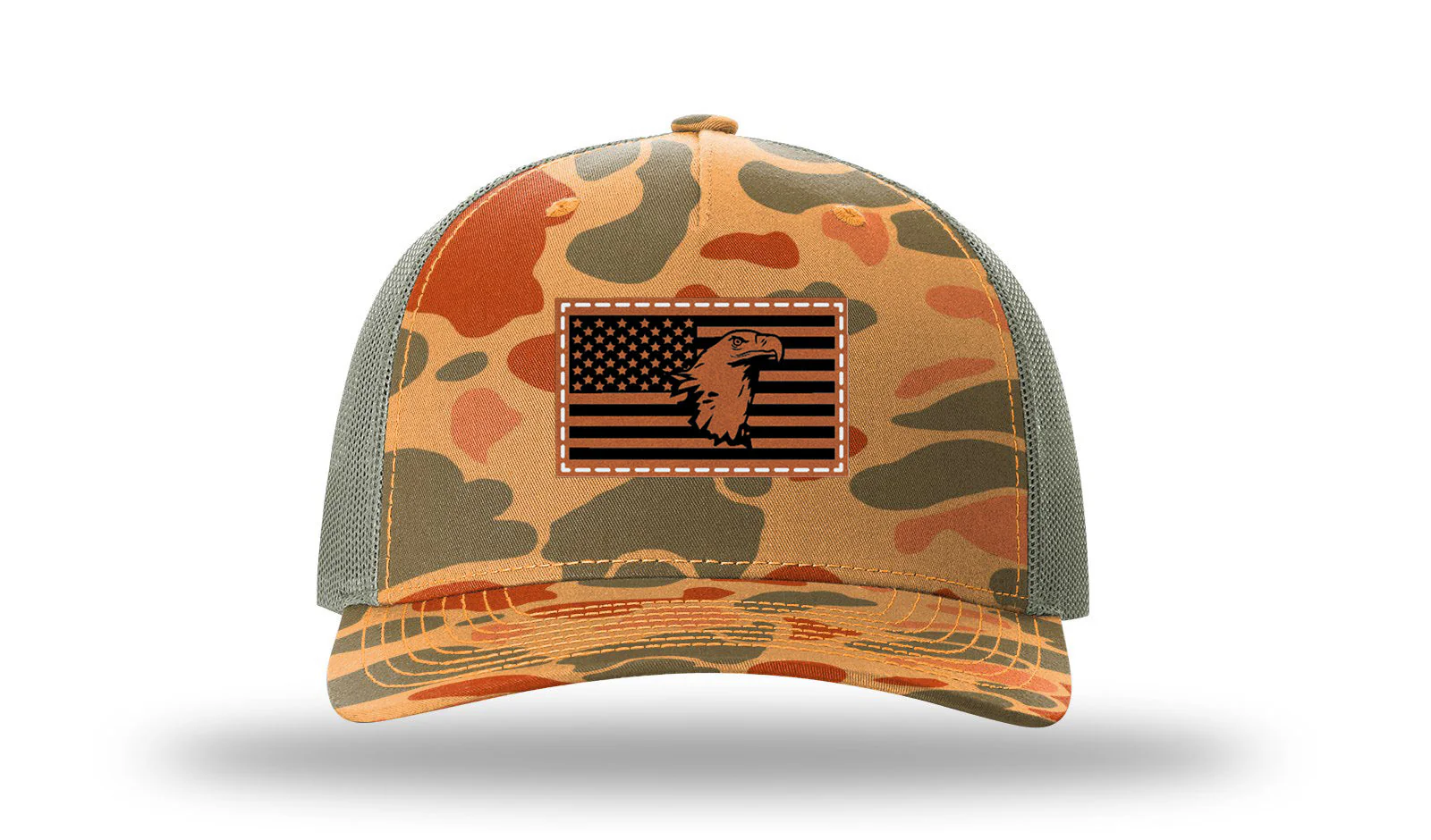 Eagle Flag Leather Patch Richardson 112PFP Hat - Image 17