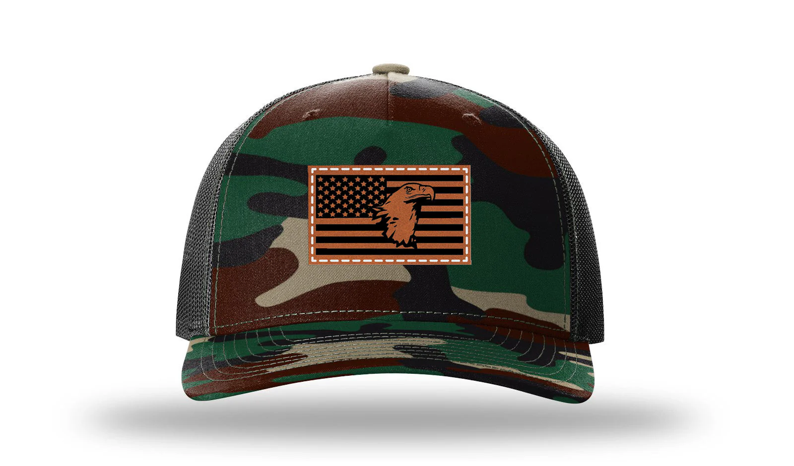 Eagle Flag Leather Patch Richardson 112PFP Hat - Image 6