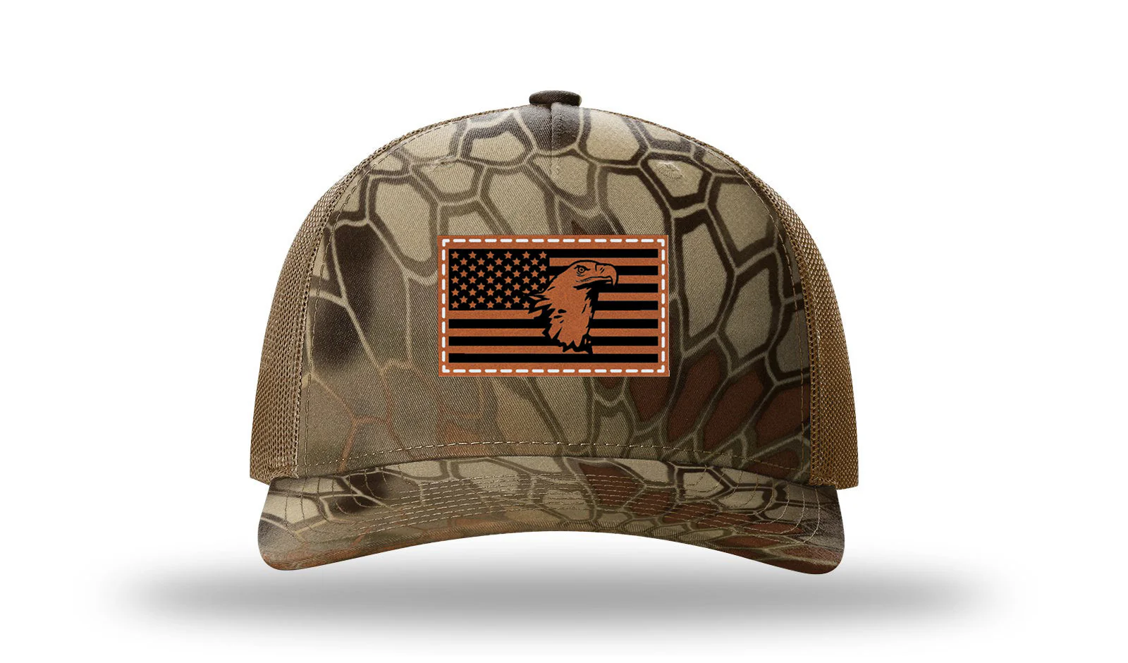 Eagle Flag Leather Patch Richardson 112PFP Hat - Image 9