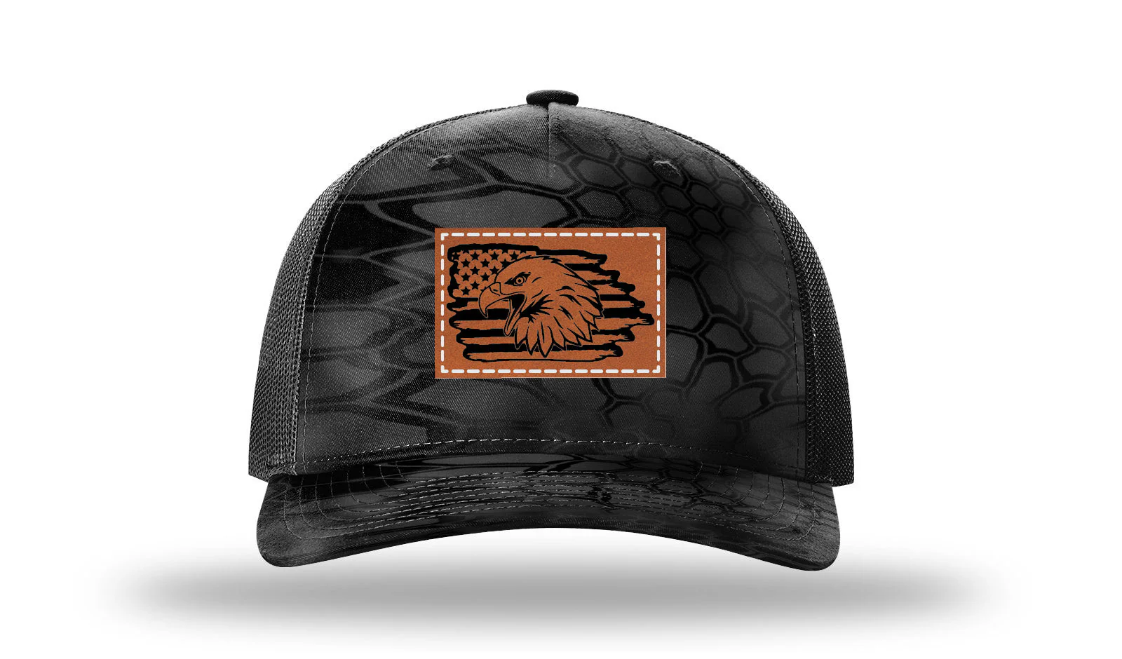 Eagle Flag 2 Leather Patch Richardson 112PFP Hat - Image 10