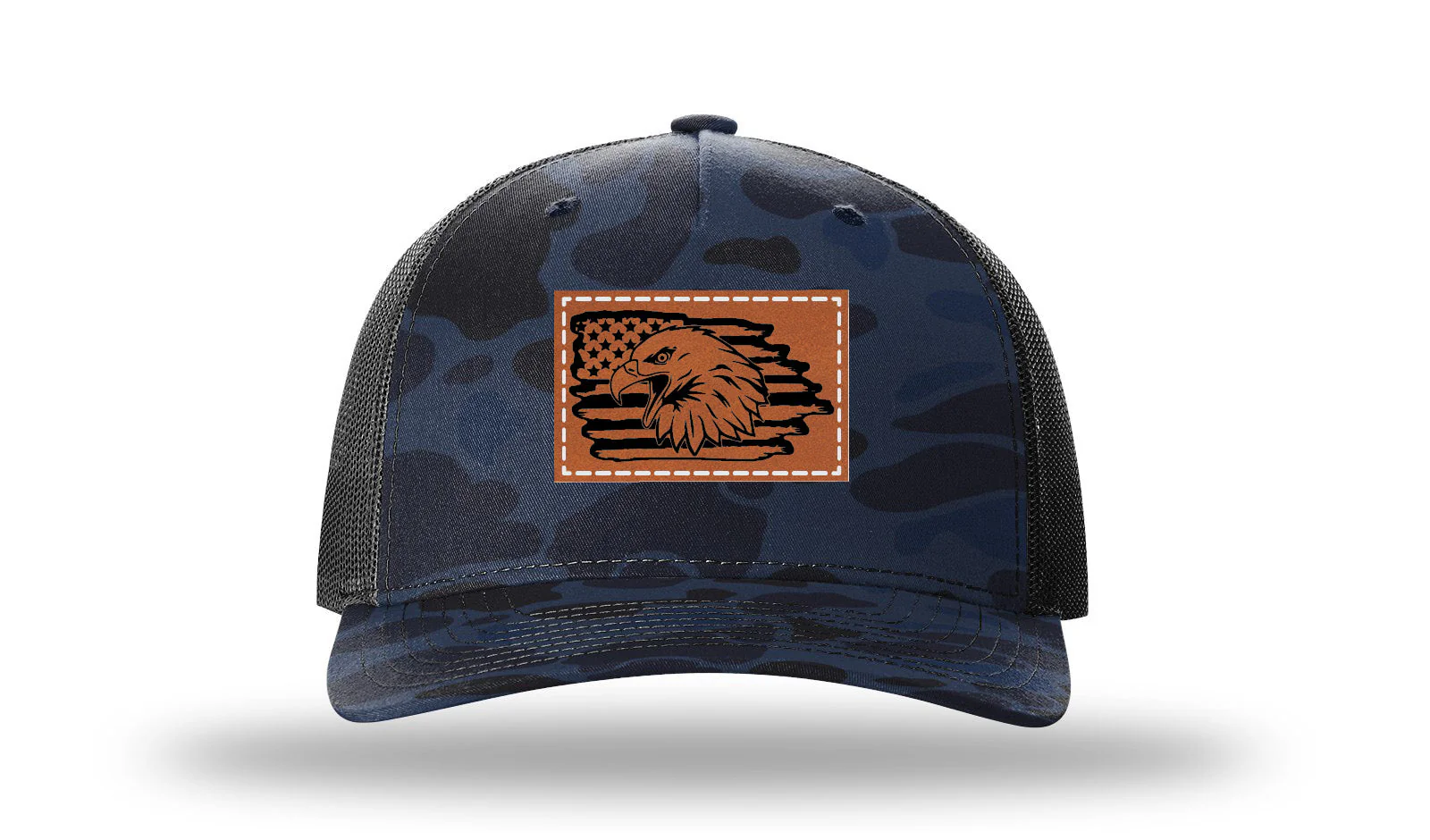 Eagle Flag 2 Leather Patch Richardson 112PFP Hat - Image 11