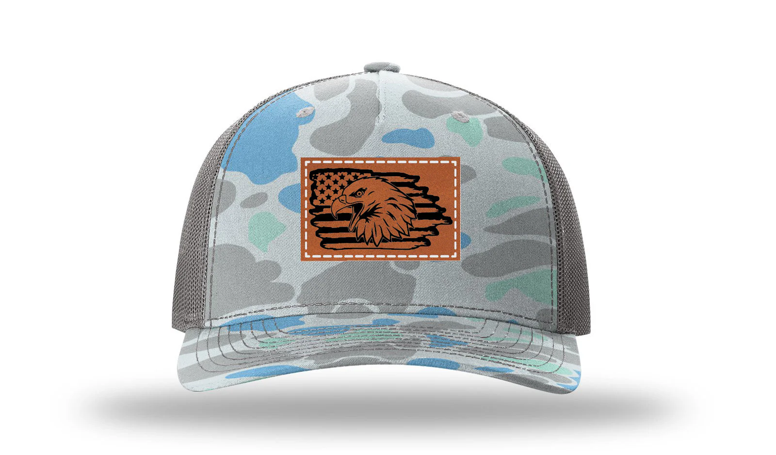 Eagle Flag 2 Leather Patch Richardson 112PFP Hat - Image 16