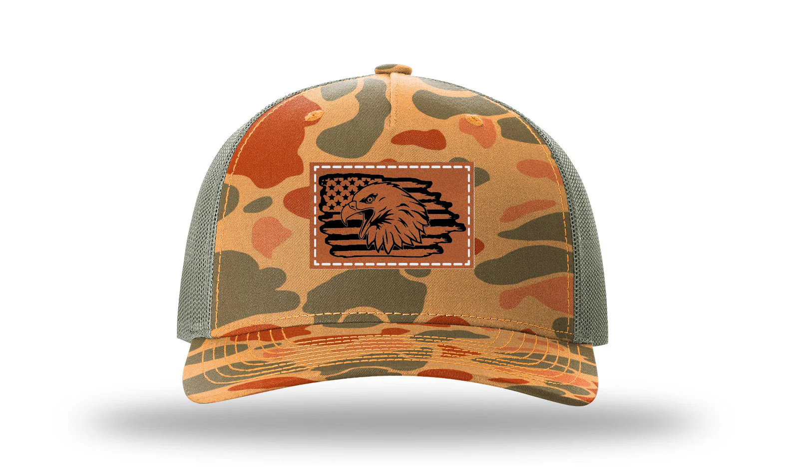 Eagle Flag 2 Leather Patch Richardson 112PFP Hat - Image 17