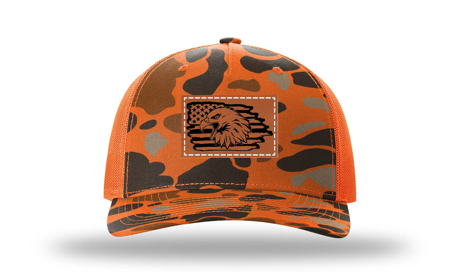 Eagle Flag 2 Leather Patch Richardson 112PFP Hat - Image 3