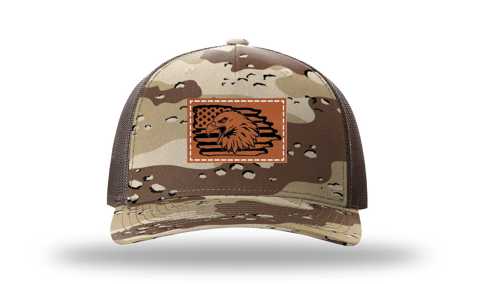 Eagle Flag 2 Leather Patch Richardson 112PFP Hat - Image 5
