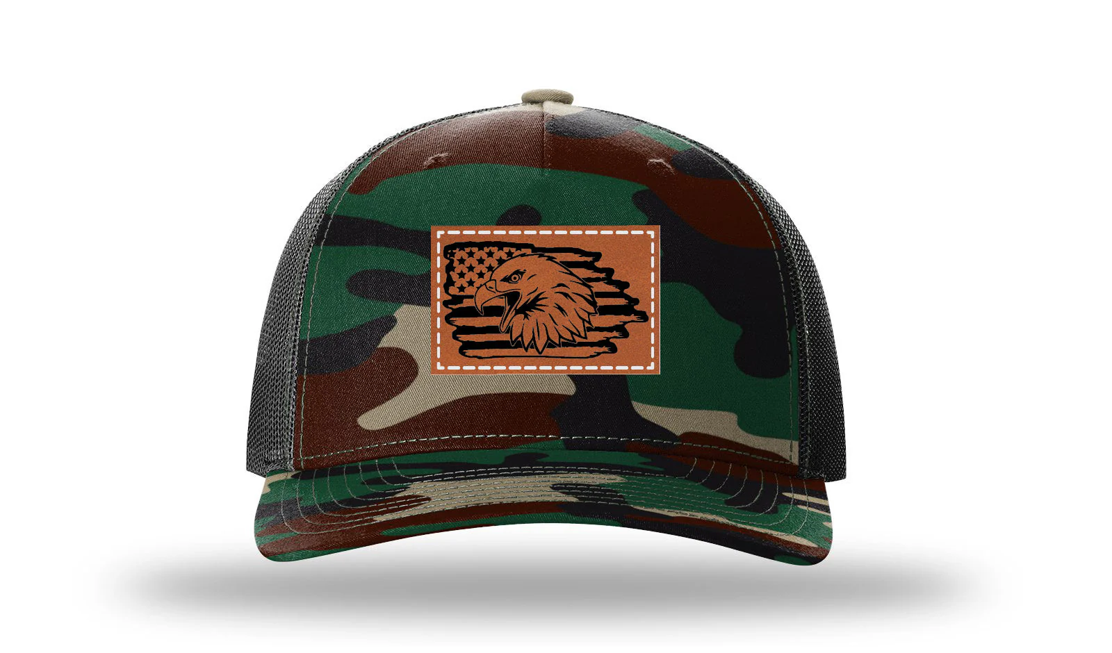 Eagle Flag 2 Leather Patch Richardson 112PFP Hat - Image 6