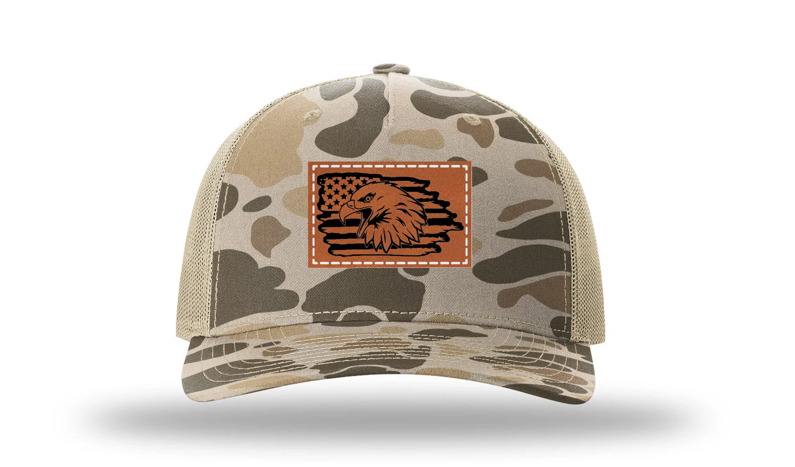 Eagle Flag 2 Leather Patch Richardson 112PFP Hat - Image 8