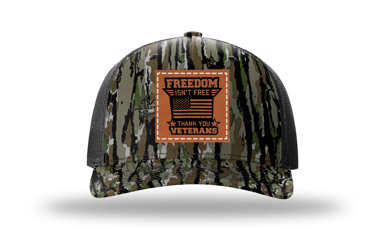 Freedom Isn't Free 2 Leather Patch Richardson 112PFP Hat - Image 14
