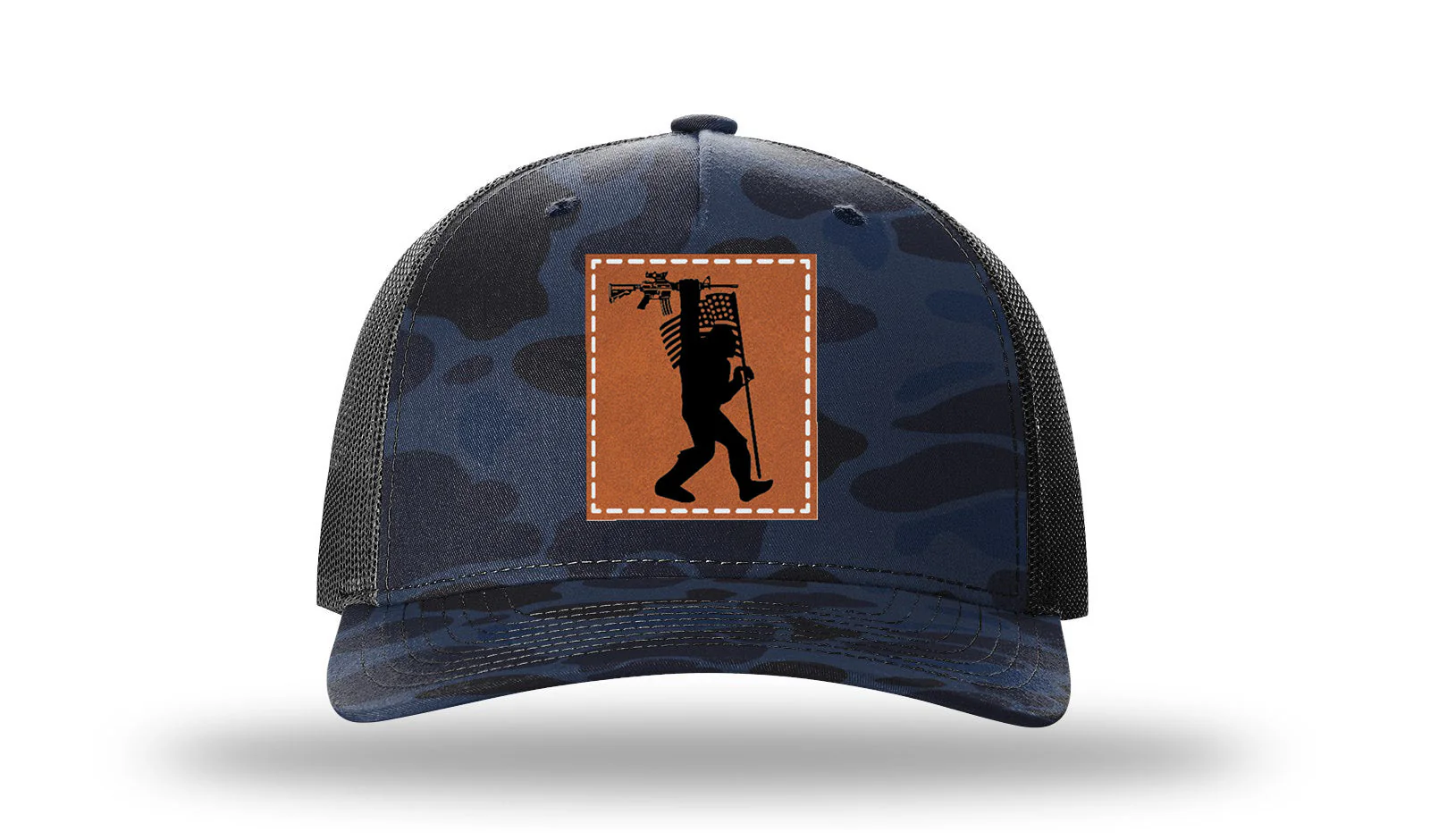 Squatch AR Flag  Leather Patch Richardson 112PFP Hat - Image 10