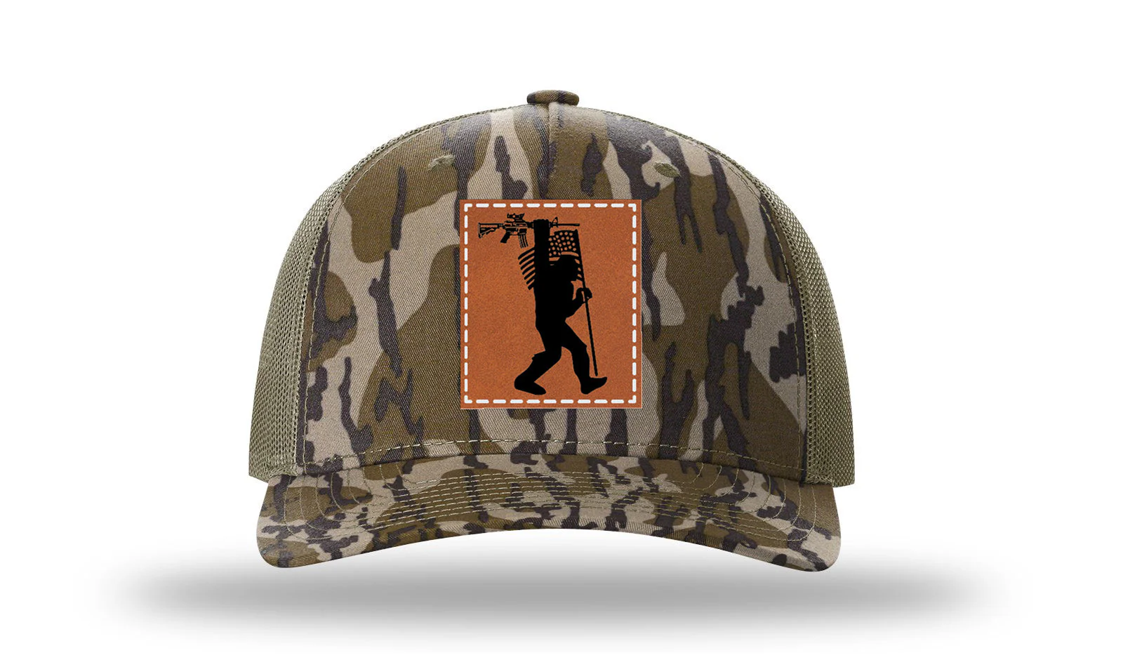 Squatch AR Flag  Leather Patch Richardson 112PFP Hat - Image 11