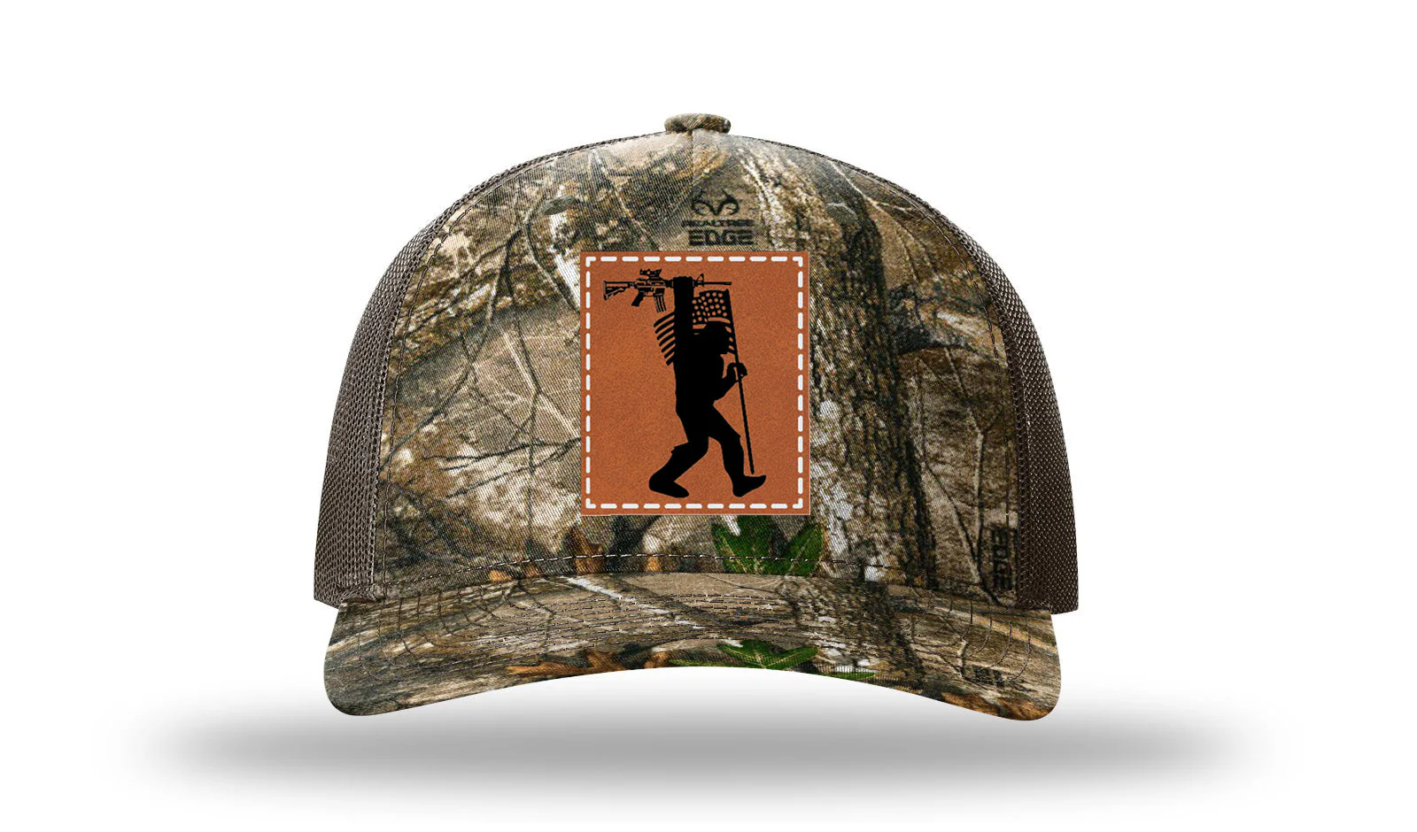 Squatch AR Flag  Leather Patch Richardson 112PFP Hat - Image 12