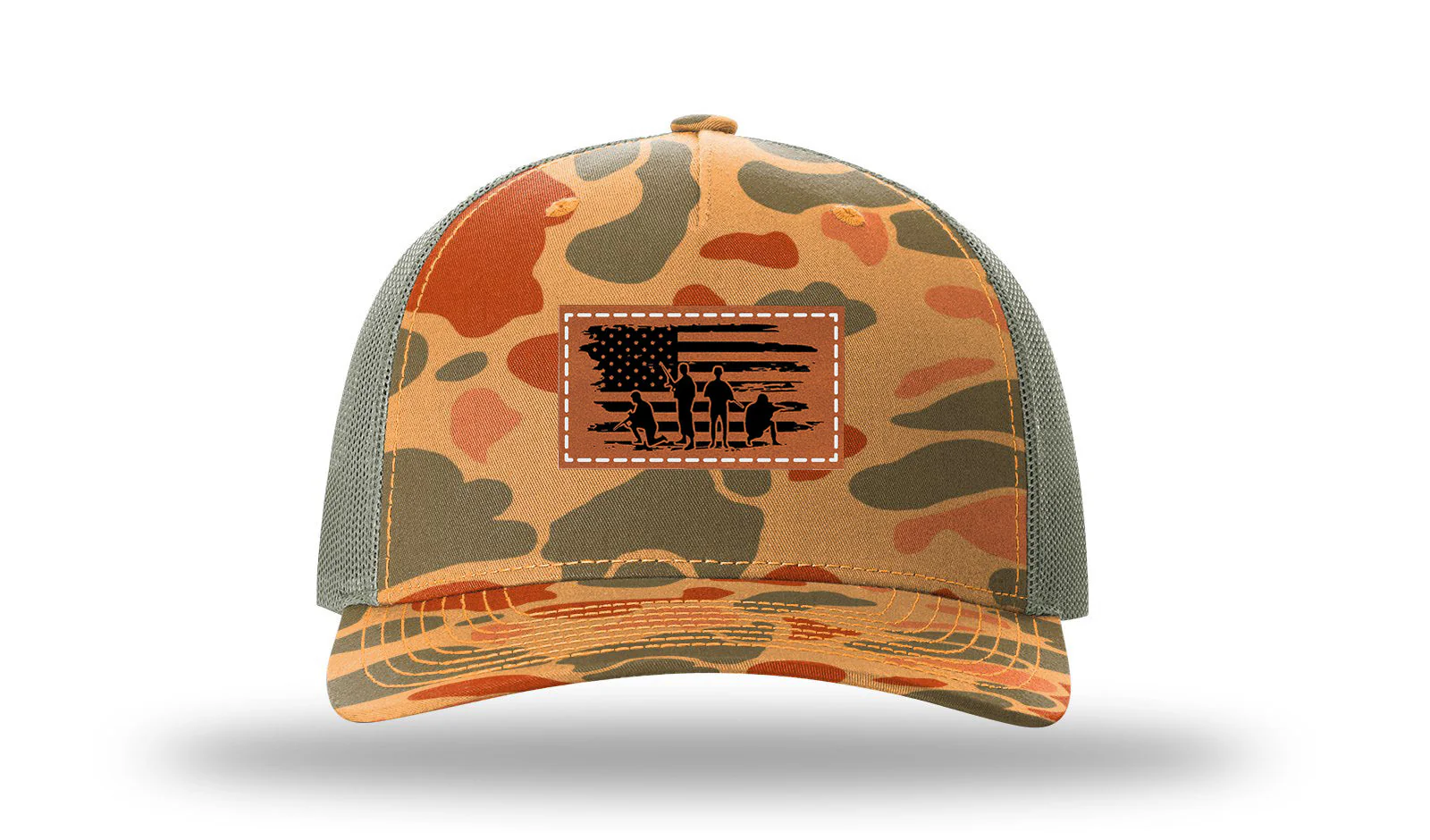 Vet Flag Leather Patch Richardson 112PFP Hat - Image 17