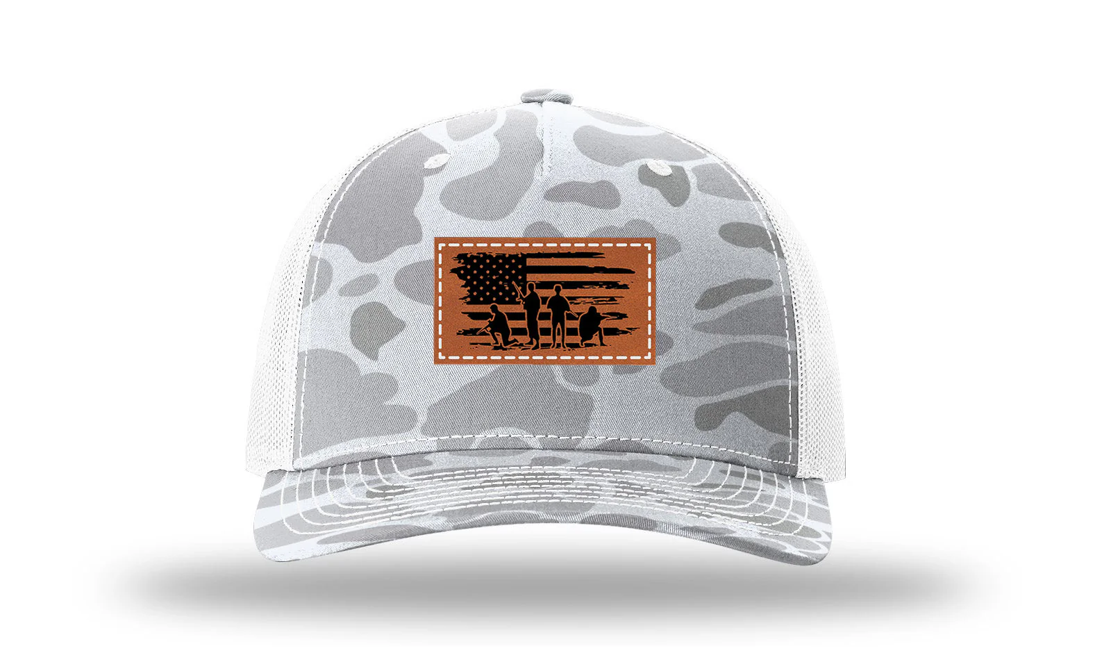 Vet Flag Leather Patch Richardson 112PFP Hat - Image 4