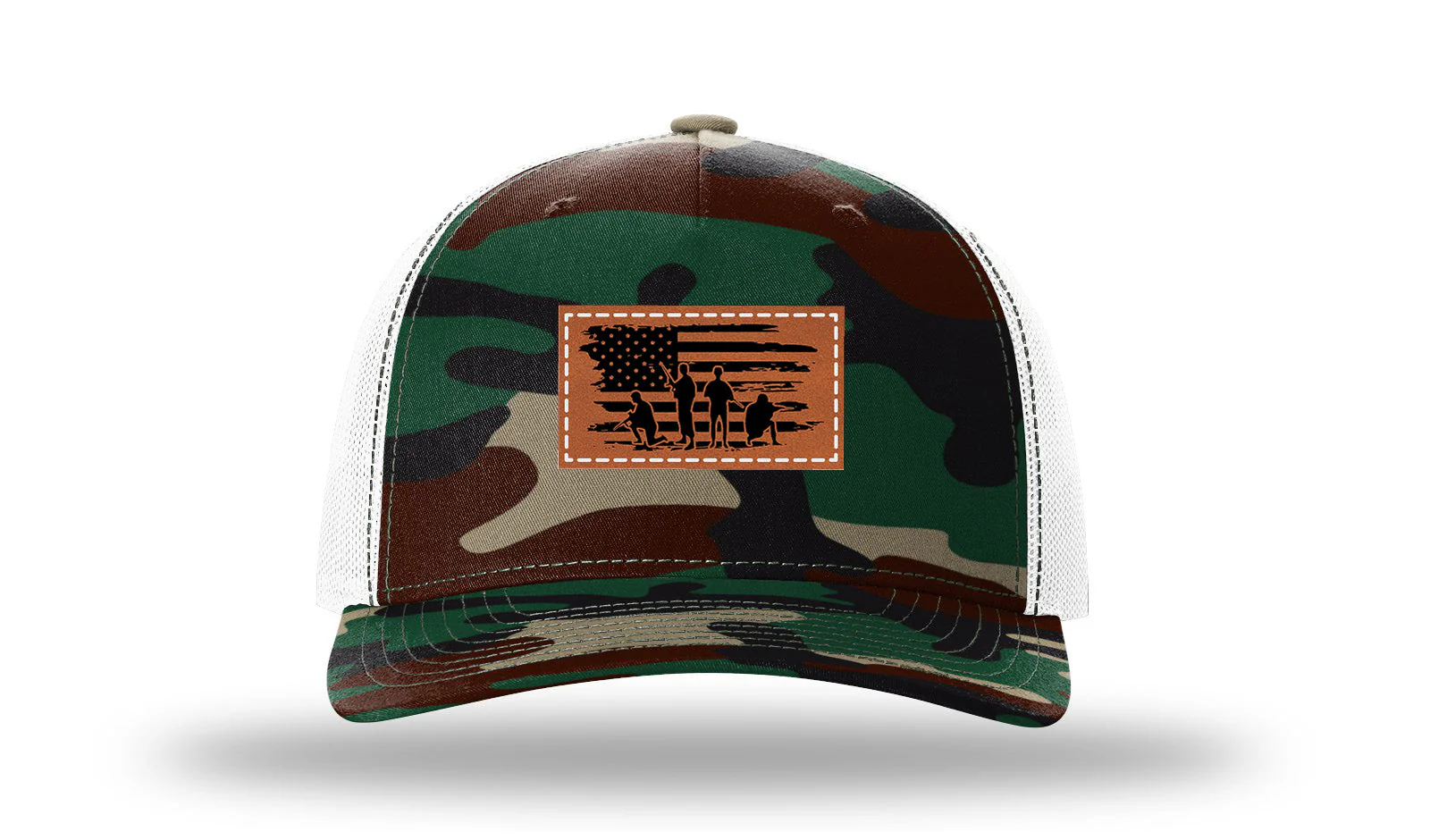 Vet Flag Leather Patch Richardson 112PFP Hat - Image 7