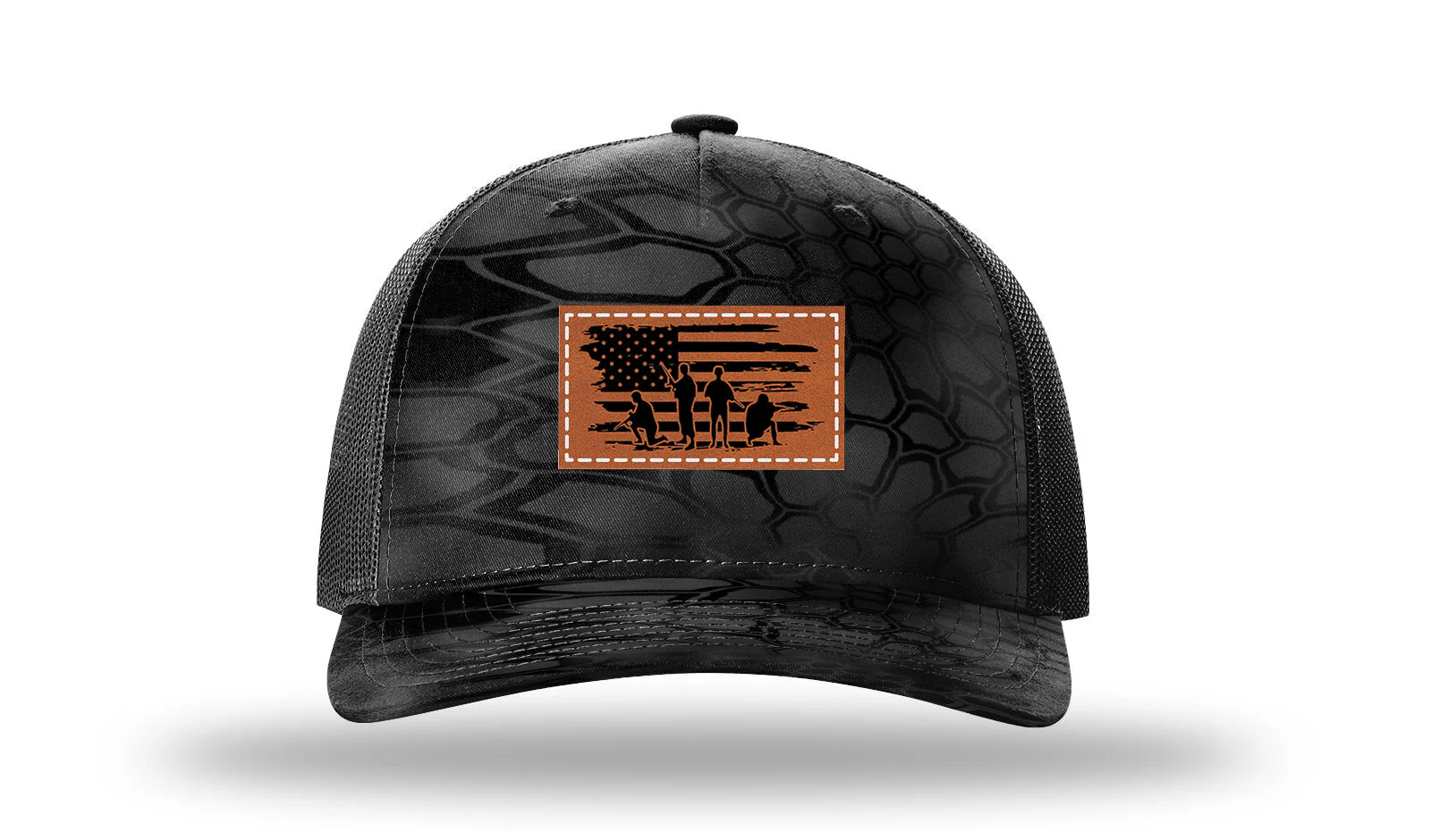 Vet Flag Leather Patch Richardson 112PFP Hat - Image 9