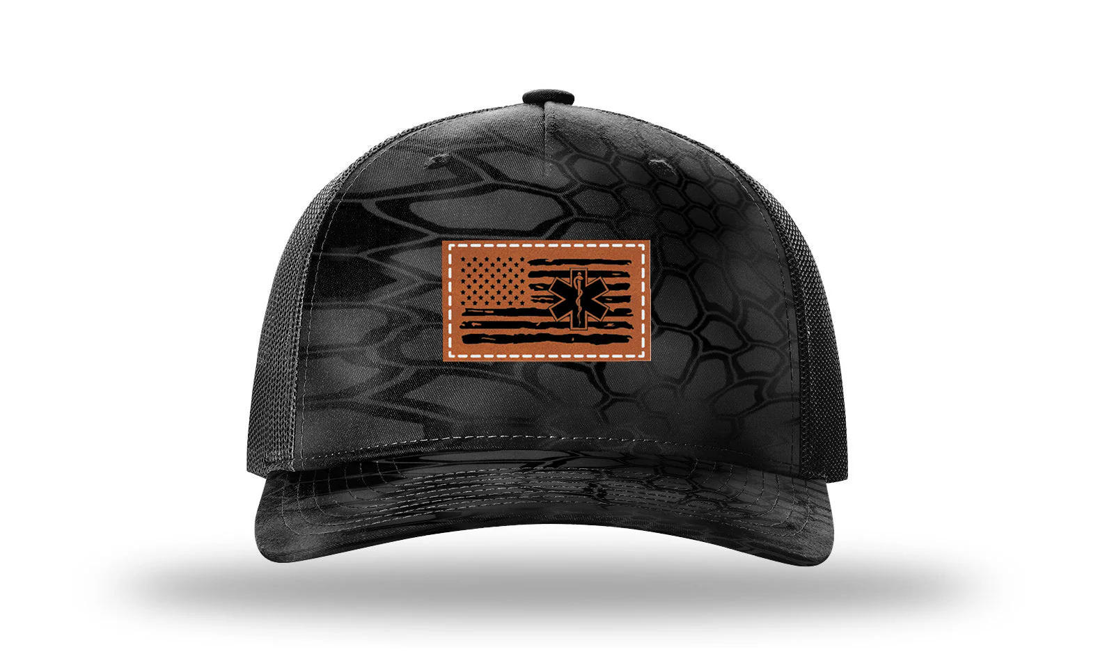 EMS Flag Leather Patch Richardson 112PFP Hat - Image 10