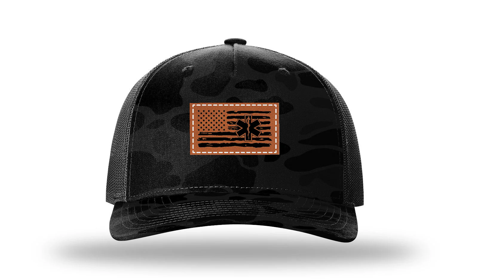 EMS Flag Leather Patch Richardson 112PFP Hat - Image 15