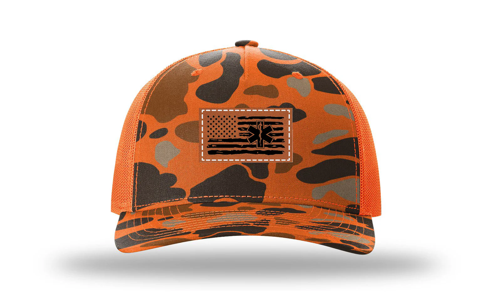 EMS Flag Leather Patch Richardson 112PFP Hat - Image 3